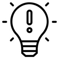 lighbulb line icon vector