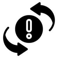 circular flechas glifo icono vector