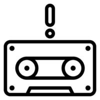 cassette line icon vector