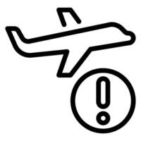 icono de línea de avión vector