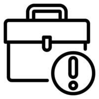 briefcase line icon vector