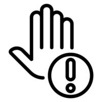 hand line icon vector