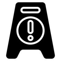 wet floor glyph icon vector