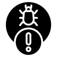 bug glyph icon vector