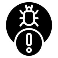 bug glyph icon vector