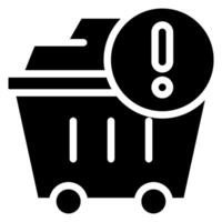 mine cart glyph icon vector