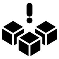 cajas glifo icono vector