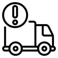 truck line icon vector