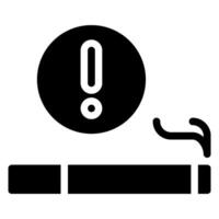 icono de glifo de humo vector