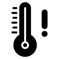 icono de glifo de temperatura vector