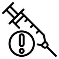 syringe line icon vector