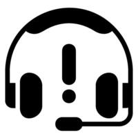 headphone glyph icon vector