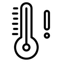 temperature line icon vector