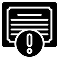 icono de glifo de certificado vector