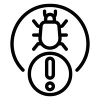 bug line icon vector