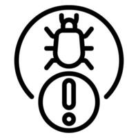 bug line icon vector