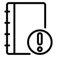 notebook line icon vector