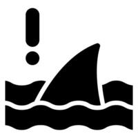 shark glyph icon vector