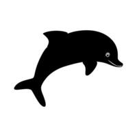 Dolphine fish jumping line art vector