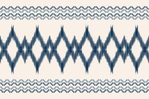 Traditional Ethnic ikat motif fabric pattern background geometric .African Ikat embroidery Ethnic pattern brown cream background wallpaper. Abstract,,illustration.Texture,frame,decoration. vector