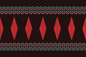 Traditional Ethnic ikat motif fabric pattern background geometric .African Ikat embroidery Ethnic oriental pattern brown background wallpaper. Abstract,,illustration.Texture,frame,decoration. vector