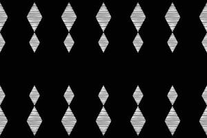 Traditional Ethnic ikat motif fabric background pattern geometric .African Ikat embroidery Ethnic oriental pattern black background wallpaper. Abstract,,illustration.Texture,frame,decoration. vector