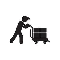 Hand truck icon symbol design vector