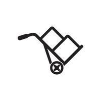 Hand truck icon symbol design vector