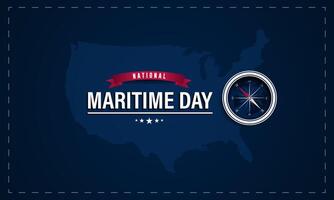 Happy National Maritime Day May 22 Background illustration vector