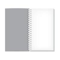 3d realistic white paper book isolated on white background. vector