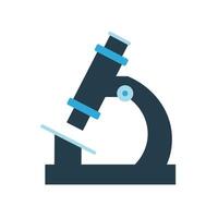 Laboratory microscope illustration. Simple design of lab testing equipment. Isolated on white background vector