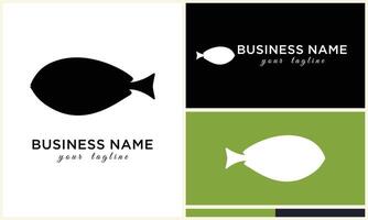 silhouette fish logo template vector