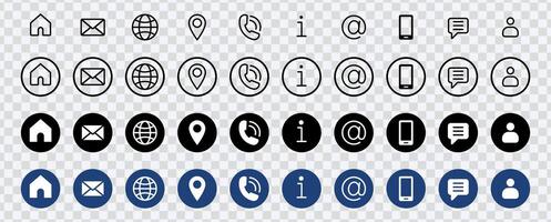 levate Communication Contact Us Icon Set vector