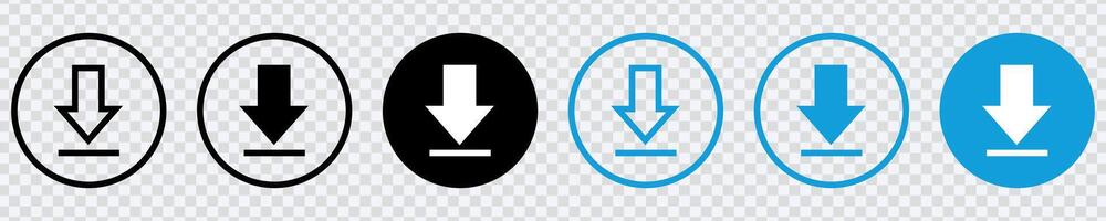 Effortless downloads with our Download Icon Button Arrow down symbol for save, import, and data storage. Perfect for file and document interfaces vector