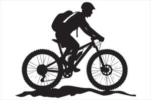 Bicycle riding Silhouette vector