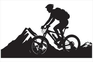 Bicycle riding Silhouette vector