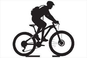Bicycle riding Silhouette vector