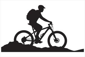 Bicycle riding Silhouette vector