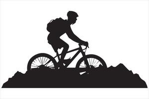 Bicycle riding Silhouette vector