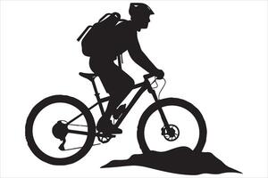 Bicycle riding black Silhouette design vector