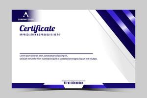 certificado diseño. certificado de reconocimiento. certificado modelo vector