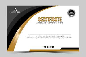 certificado diseño. certificado de reconocimiento. certificado modelo vector