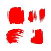 Red paint artistic dry brush stroke. Watercolor acrylic hand painted backdrop for print, web design and banners. vector