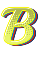 Comic Halftone Alphabet Letter and Number png