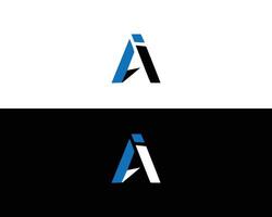 AI Letter logo icon design concept template. vector