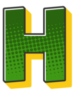 Comic Halftone Alphabet Letter and Number png