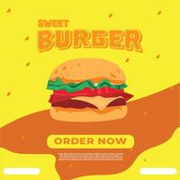 gratis póster hamburguesa diseño subir vector