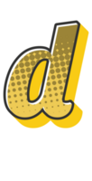 Comic Halftone Alphabet Letter and Number png