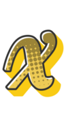 Comic Halftone Alphabet Letter and Number png