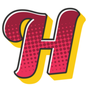 Comic Halftone Alphabet Letter and Number png